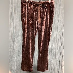 Lucky Brand Floral Print Velvet Pants